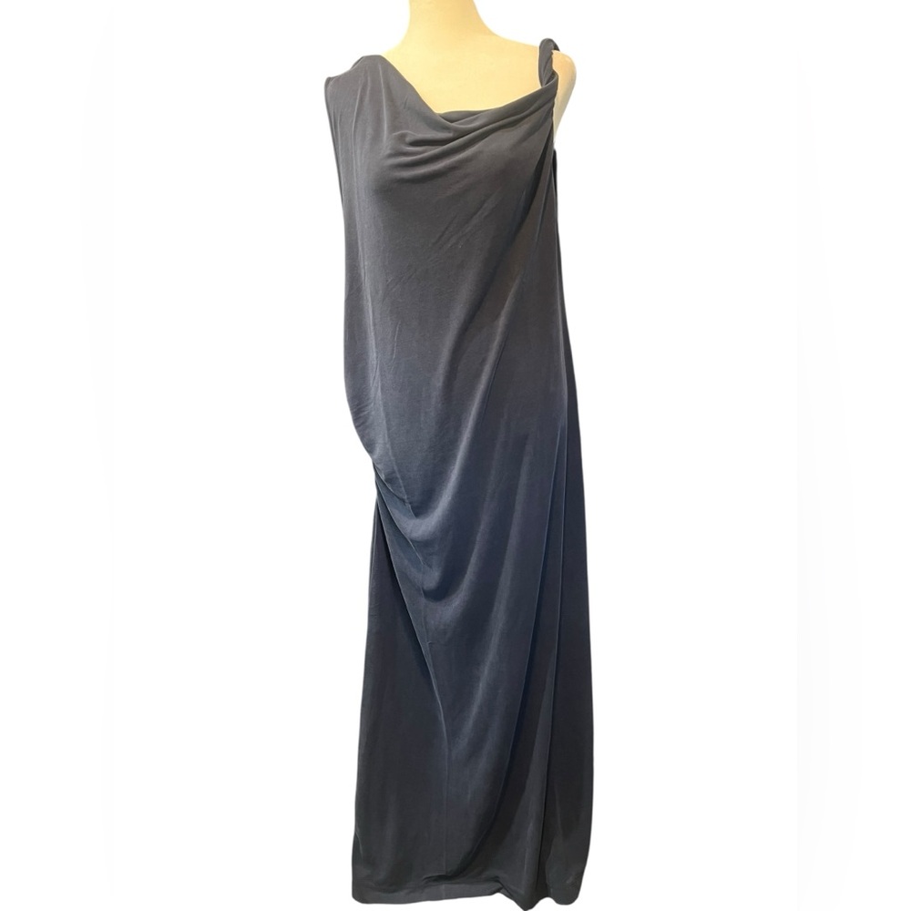 NWT Lou & Grey Sandwashed Modal Blend Navy Blue Shoulder Twist Dress - XL - Picture 4 of 11